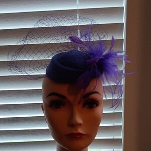 Elegant Purple Fascinator Hat
